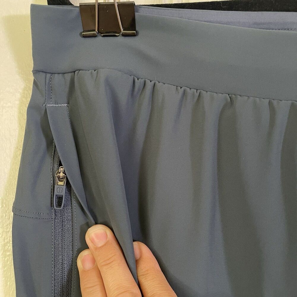 Lululemon Pace Breaker Men Steel Blue Tapered Leg Ankle Zip Jogger Pants Sz XXL - Picture 3 of 7